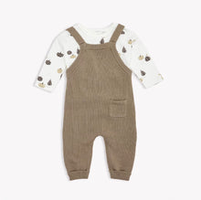 Load image into Gallery viewer, Pebble Sweater Knit Overall Set- Pumpkin
