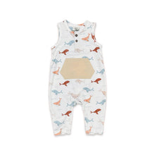 Load image into Gallery viewer, Whales Sleeveless Kangaroo Baby Jumpsuit