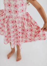 Load image into Gallery viewer, Sleeveless Twirl Dress in Pink Daisies