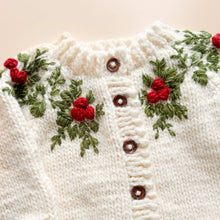 Load image into Gallery viewer, Holly Cardigan Berry Mistletoe
