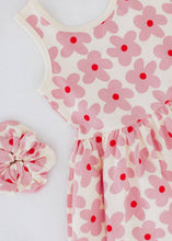 Load image into Gallery viewer, Sleeveless Twirl Dress in Pink Daisies