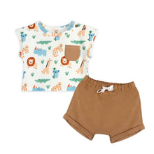 Load image into Gallery viewer, Safari Baby Tee & Shorts Set
