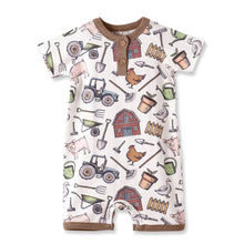 Load image into Gallery viewer, Farmer's Market Baby Shortall Romper