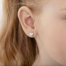 Load image into Gallery viewer, Heart Sterling Silver Earrings