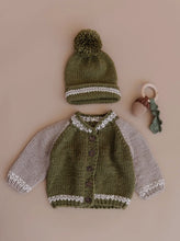 Load image into Gallery viewer, Varsity Cardigan, Moss
