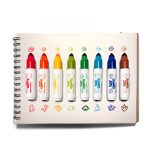 Load image into Gallery viewer, Jumbo Jots Dual Tip Dinosaur Stamp Markers - Set of 8
