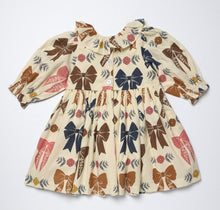 Load image into Gallery viewer, Girls Amara Dress Harvest Bows
