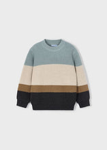 Load image into Gallery viewer, Boy Striped Knit Sweater- Glacier
