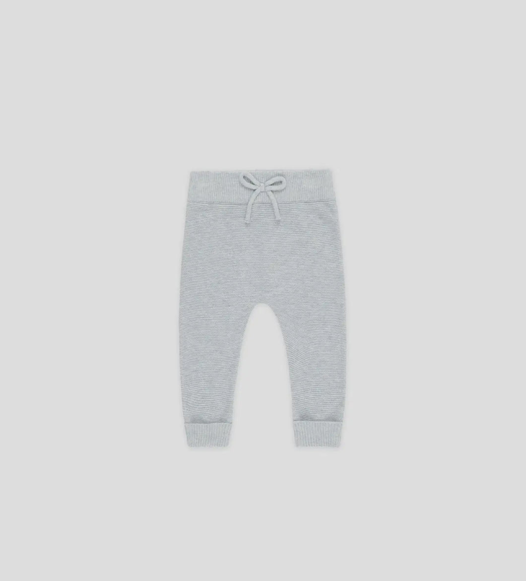 Knit Pant- Heathered Dusty Blue