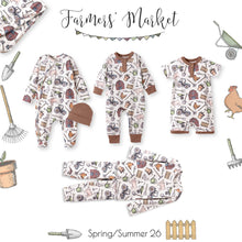 Load image into Gallery viewer, Farmer's Market Baby Shortall Romper
