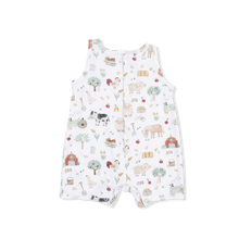 Load image into Gallery viewer, Cute Farm Animals Uni - Sleeveless Shortie Romper

