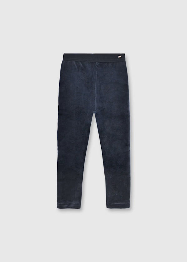 Basic Velvet Leggings- Navy