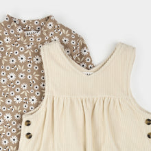 Load image into Gallery viewer, Daisy Print Overall Corduroy Dress Set

