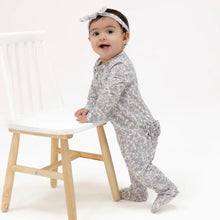 Load image into Gallery viewer, 2 Way Zipper Ruffle Back Footie - Forget Me Not Floral Angel Dear
