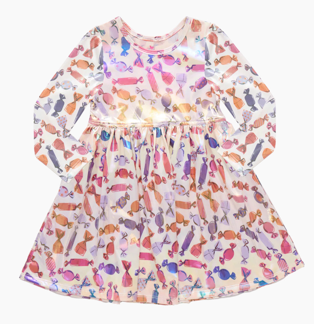 Girls Lame Steph Dress- Halloween Candy