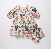 Load image into Gallery viewer, Baby Girls Amara Dress Set Harvest Bows
