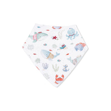 Load image into Gallery viewer, Sailor Sea Creatures- Bandana Bib
