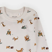 Load image into Gallery viewer, Santa Paws Print on Crème PJ Set
