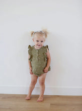 Load image into Gallery viewer, Organic Cotton Romper - Olive Green

