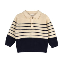 Load image into Gallery viewer, Classic Stripe Polo Sweater Set
