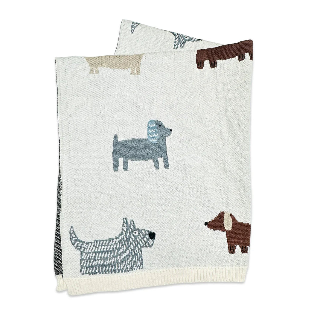 Organic Cotton Knit Blankets- Buddy Dog