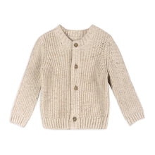 Load image into Gallery viewer, Baby Sweater Cardigan- Speckled Linen
