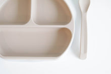 Load image into Gallery viewer, Silicone Suction Plate With Lid and Spoon- Sand

