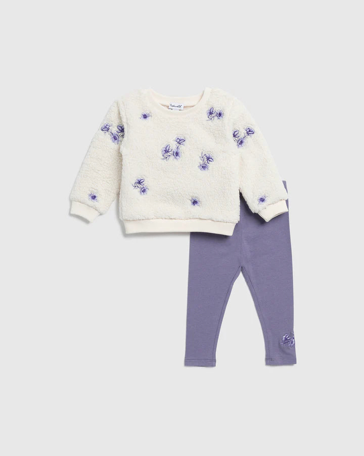 Infant Girl Floral Fleece Sweatshirt Set
