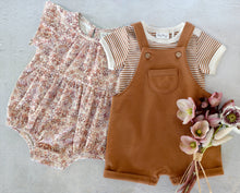 Load image into Gallery viewer, Baby Shortie Overall- Toffee
