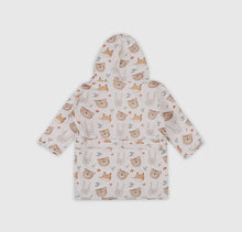 Load image into Gallery viewer, Forest Animals Baby Bathrobe- 0-9m
