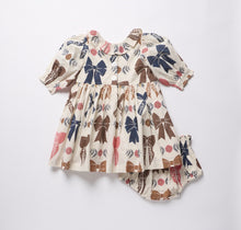 Load image into Gallery viewer, Baby Girls Amara Dress Set Harvest Bows
