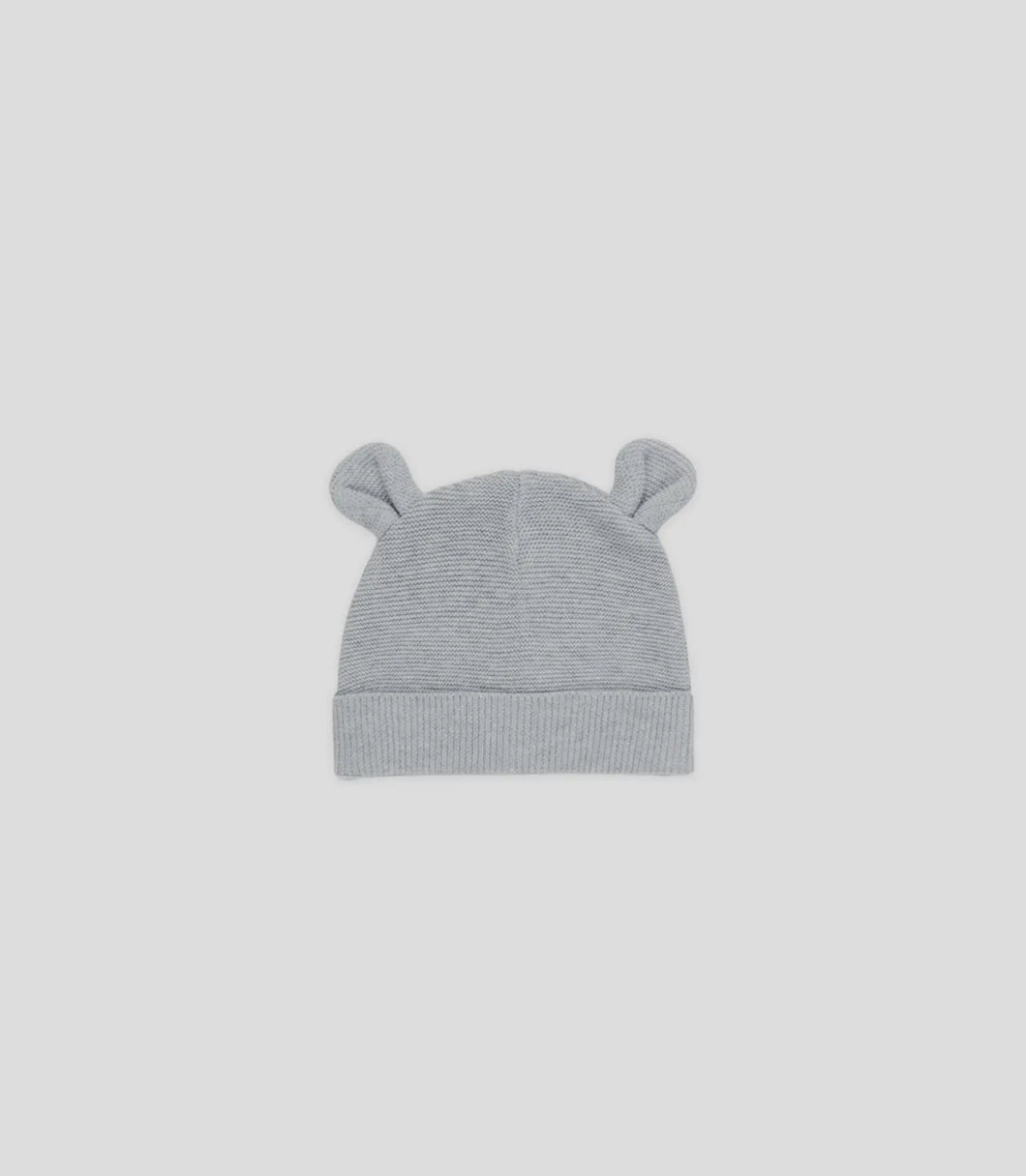 Baby Bear Beanie- Heathered Dusty Blue