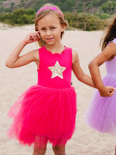 Load image into Gallery viewer, Star Tutu Dress- Fuchsia
