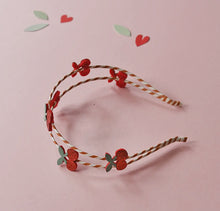 Load image into Gallery viewer, Stripy Cherry Double Headband
