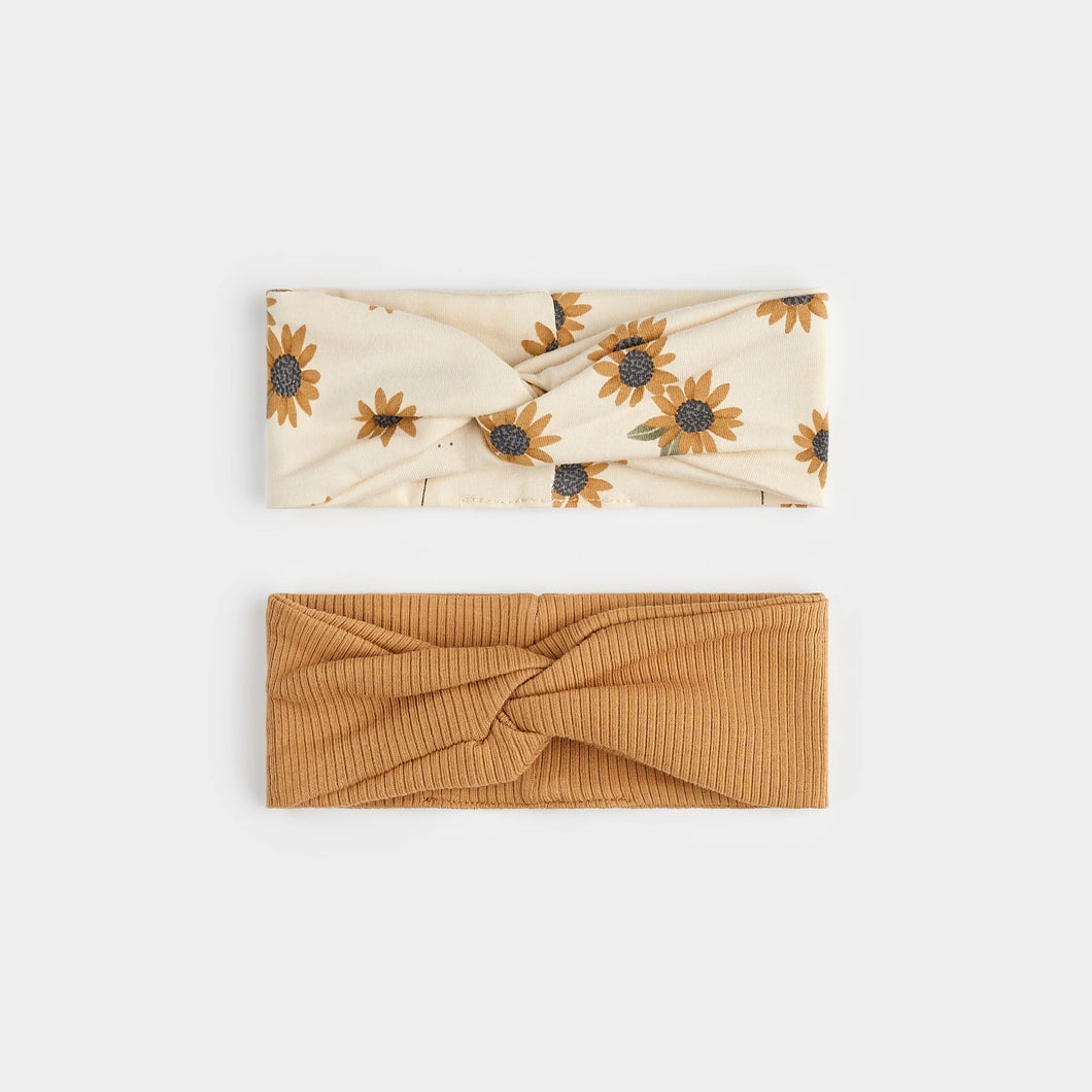 Tan and Sunflower Print Headband