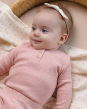 Load image into Gallery viewer, Quincy Mae - Ribbed Long Sleeve Onesie Rose
