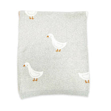 Load image into Gallery viewer, Viverano Organics - Duck Waddle - Organic Jacquard Knit Baby Blankets
