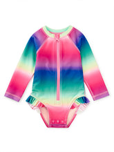 Load image into Gallery viewer, Rash Guard Baby Swimsuit- Rio de Janeiro Rainbow
