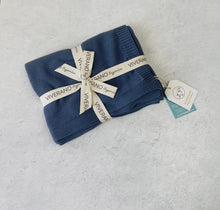 Load image into Gallery viewer, Organic Cotton Blanket- Dusty Blue
