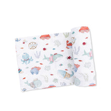 Load image into Gallery viewer, Sailor Sea Creatures- Swaddle Blankets
