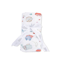 Load image into Gallery viewer, Sailor Sea Creatures- Swaddle Blankets
