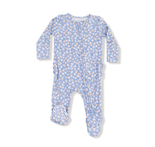 Load image into Gallery viewer, 2 Way Zipper Ruffle Back Footie- Country Calico
