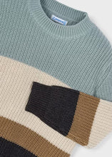 Load image into Gallery viewer, Boy Striped Knit Sweater- Glacier
