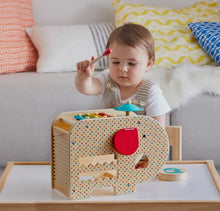 Load image into Gallery viewer, Wooden 5-in-1 Elephant Music Toy Petit Collage
