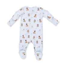 Load image into Gallery viewer, Bestie Dogs Blue 2 Way Zipper Footie
