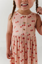 Load image into Gallery viewer, Cherries Henley Tank Dress
