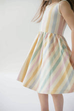 Load image into Gallery viewer, Sleeveless Twirl Dress in Pastel Stripes
