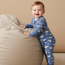 Load image into Gallery viewer, Organic 2-Way Zip Romper - Dino
