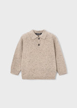 Load image into Gallery viewer, Tweed Polo Collar Sweater
