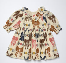 Load image into Gallery viewer, Girls Amara Dress Harvest Bows
